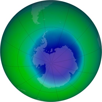 October 1985 monthly mean Antarctic ozone